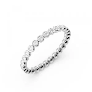 Bezel Setting Minimalist Petit Diamond Full Eternity Wedding Ring (2.20mm)