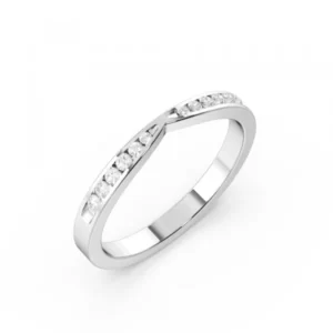 Channel Setting Curved to Fit Diamond Shaped Wedding Band (2.20mm)