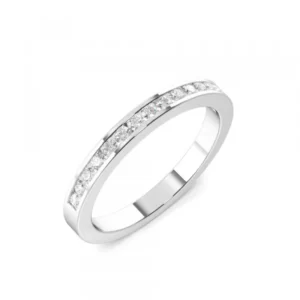 Channel Setting Round Half Eternity Diamond Ring