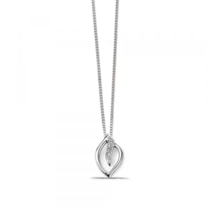 Delicate Leaf Diamond Pendant (13 mm X 8mm)