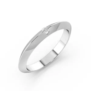 Flush Setting Knife Edge Diamond Wedding Rings (2.8mm)