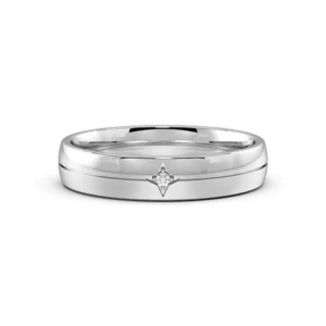 Flush Setting Wide Band Mens Diamond Set Wedding Rings (1.7mm)