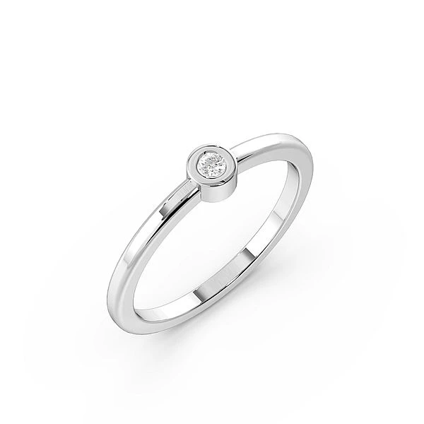 Minimalist clearance solitaire ring