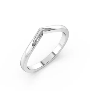 Plain V Shape Wishbone Wedding Ring (2.00mm)
