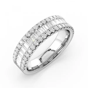 Prong And Channel Round And Baguette Shape Diamond Designer Rings(5.50Mm