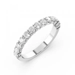 Prong Setting Round Half Eternity Diamond Ring
